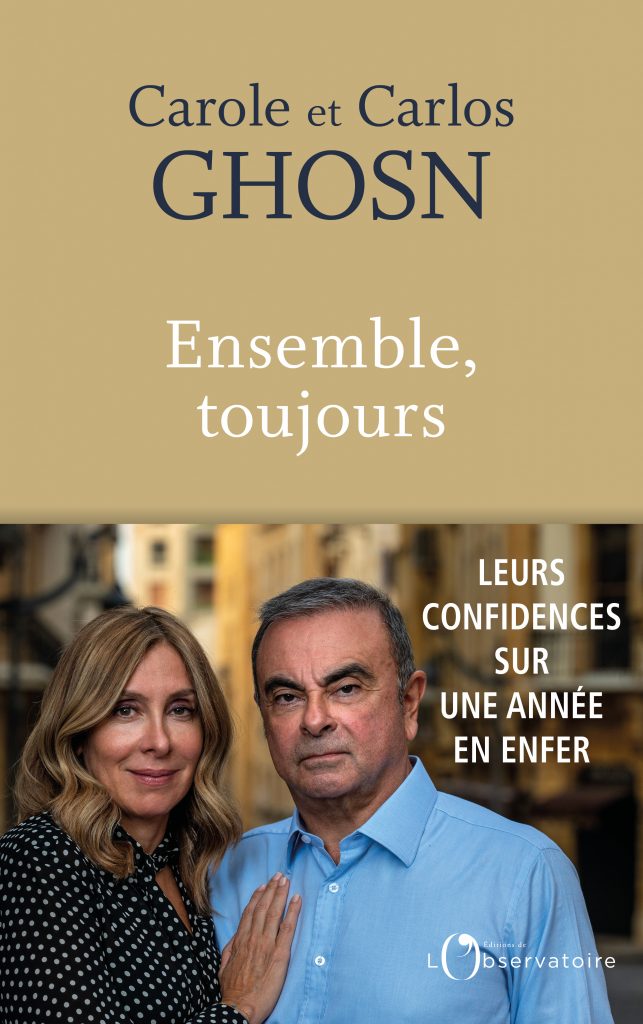 Couverture du livre "Ensemble, toujours" écrit par Carole et Carlos Ghosn aux éditions de l'Observatoire